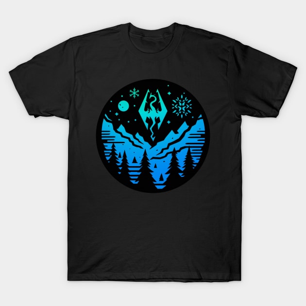 Skyrim Christmas T-Shirt by katmargoli